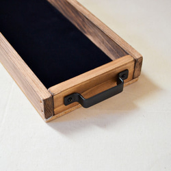 檜木小橫盤（絲絨面料，鐵柄/黑色） 第3張的照片