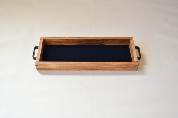 檜木小橫盤（絲絨面料，鐵柄/黑色） 第4張的照片