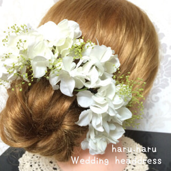 純白 Wedding headdress 14パーツset 1枚目の画像