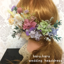 NO.62 ナチュラルヘッドパーツ10点set 結婚式 ウエディング 髪飾り 2枚目の画像