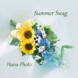 Sold　受注制作　魅惑の夏のヒマワリ・スワッグ(sw-7) 7枚目の画像