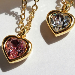 Crystal heart ♡ Swarovskiネックレス 2枚目の画像