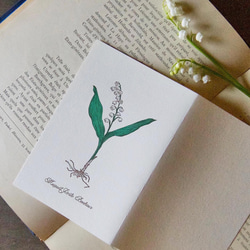 【花のグリーティングカード】スズラン/カード1枚＋封筒1枚/活版印刷 1枚目の画像