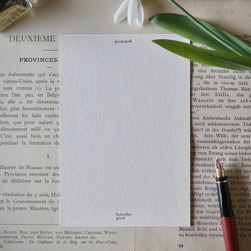 花のポストカード】スノードロップ/100×148mm/活版印刷 ポストカード