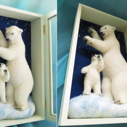 木箱の中のホッキョクグマ母子「星を手に乗せる」 9枚目の画像