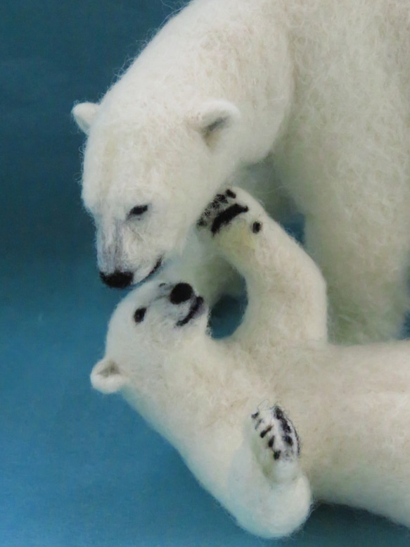 ホッキョクグマの母子「冬の気配」 2枚目の画像