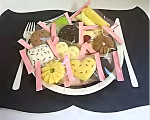 フェルトおままごと クッキー屋さん♪選べるクッキー6枚セット