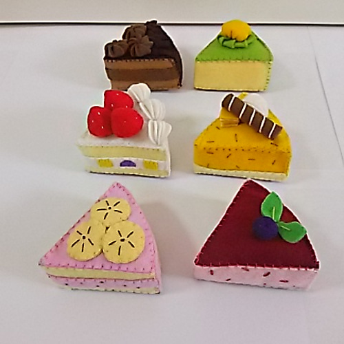 再販3！フェルトままごと☆ケーキ屋さんごっこ遊び♪6種類の
