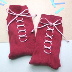 XX Socks/文青款綁繩中統襪/接單訂製 第5張的照片