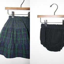 ブラックウォッチ 3段ティアードスカート&ブルマ size90 1枚目の画像