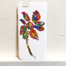 手描きのi Phone6 ハードケース flower 2枚目の画像