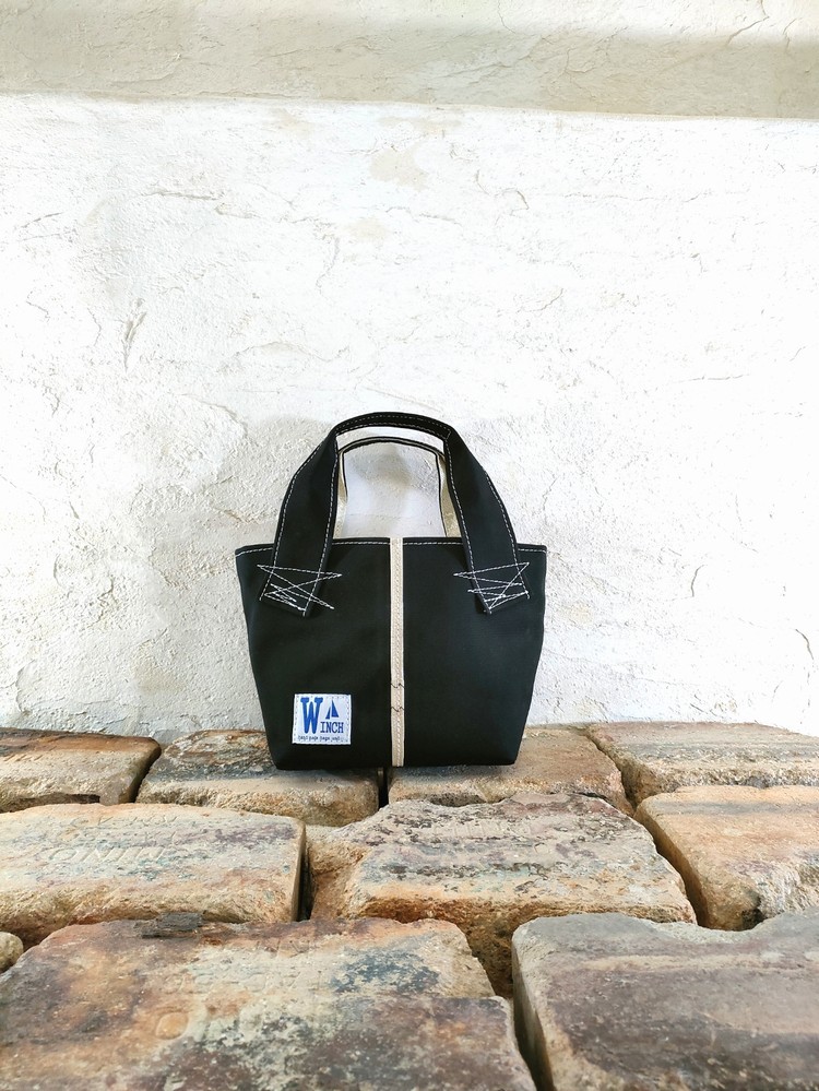 トートバッグミニ【W-444】セイルバッグ　ヨット　ハンドメイドバッグ