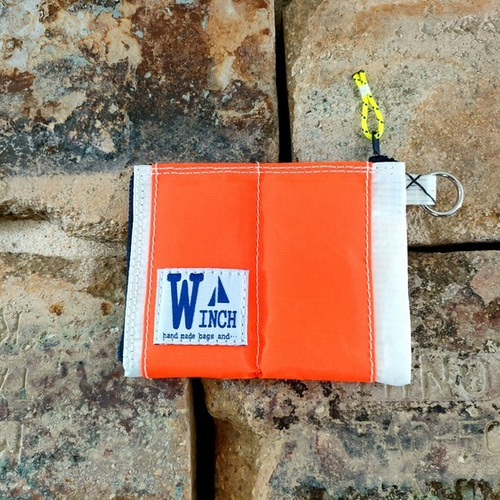 ハンドメイド
CORAL&TUSK　アップリケポケット付き巾着　
　Bear 沈まない財布【W-445】セイルバッグ ヨット ハンドメイドバッグ