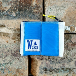 沈まない財布【W-447】セイルバッグ　ヨット　ハンドメイドバッグ　浮く財布　財布 1枚目の画像