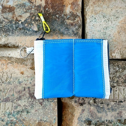 沈まない財布【W-447】セイルバッグ　ヨット　ハンドメイドバッグ　浮く財布　財布 2枚目の画像