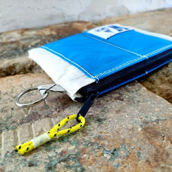沈まない財布【W-447】セイルバッグ　ヨット　ハンドメイドバッグ　浮く財布　財布 4枚目の画像