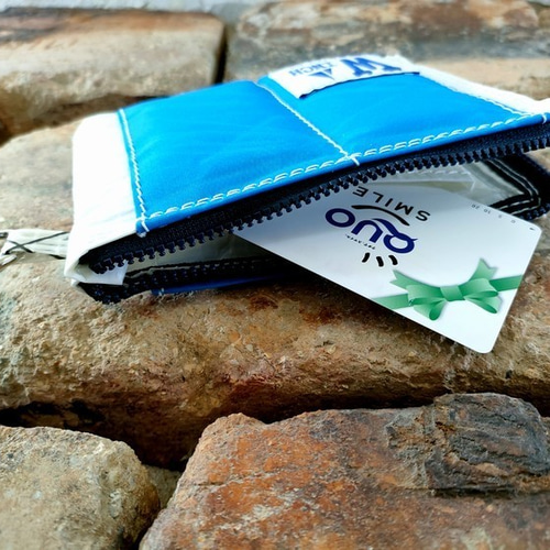 沈まない財布【W-447】セイルバッグ ヨット ハンドメイドバッグ 浮く