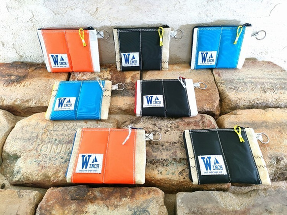 沈まない財布【W-447】セイルバッグ　ヨット　ハンドメイドバッグ　浮く財布　財布 8枚目の画像