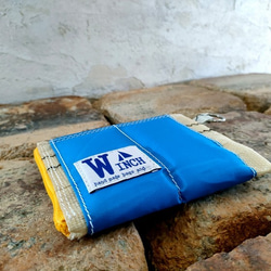 沈まない財布【W-448】セイルバッグ　ヨット　ハンドメイドバッグ　浮く財布　財布 3枚目の画像