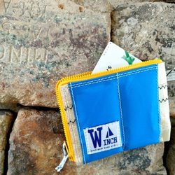 沈まない財布【W-448】セイルバッグ　ヨット　ハンドメイドバッグ　浮く財布　財布 6枚目の画像