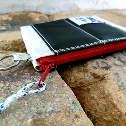 沈まない財布【W-450】セイルバッグ　ヨット　ハンドメイドバッグ　浮く財布　財布 4枚目の画像