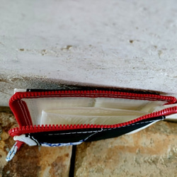 沈まない財布【W-450】セイルバッグ　ヨット　ハンドメイドバッグ　浮く財布　財布 5枚目の画像