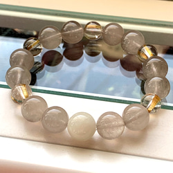 リビアングラス＆ルチルクォーツブレスレット ブレスレット Feel Heart