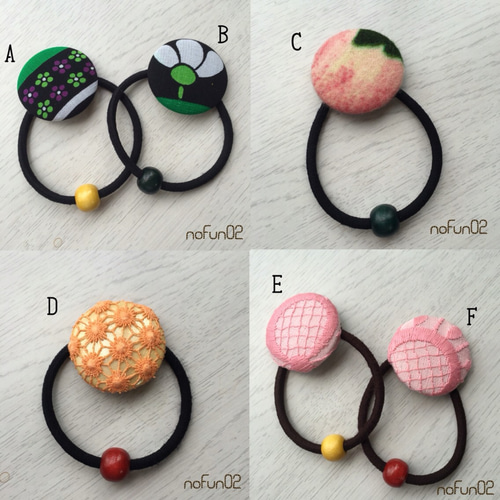 くるみボタンのヘアゴム ヘアゴム nofun(ノーファン) 通販 2828269