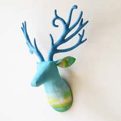 置物 into the forest Into the Forest - deer【受注制作】 立体・オブジェ Fabric trophy