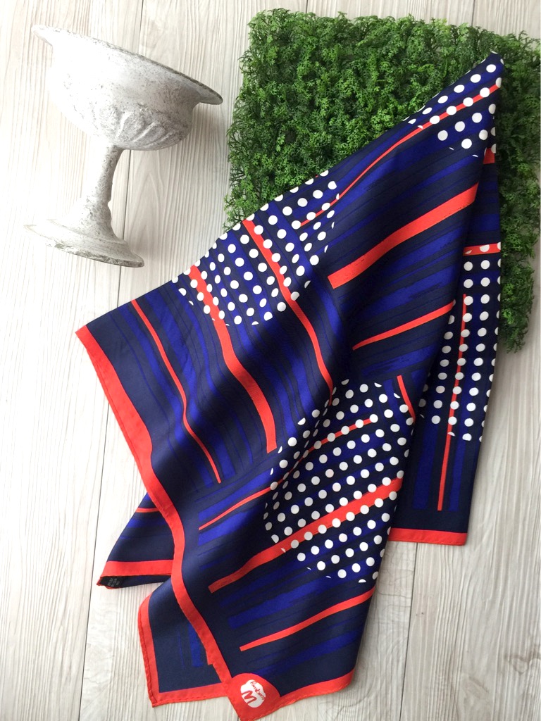 Circle dots silk scarf