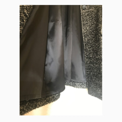 ロングコート　イタリヤ製のWOOLの生地を使用　シャギーなモヘヤツイードジャケット　ゆったり　ワイドサイズ 9枚目の画像