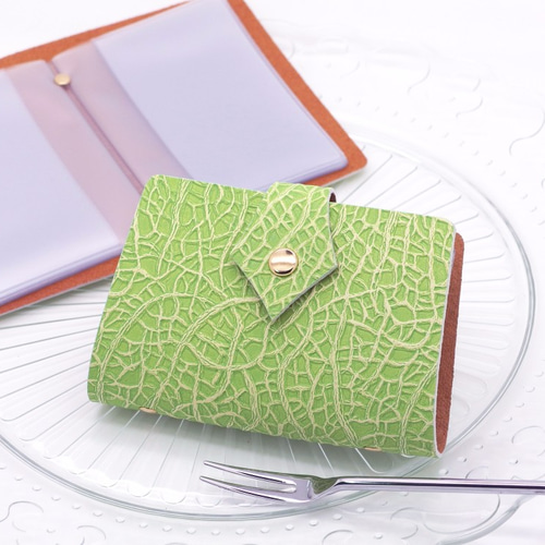 メロンなカードホルダー（20ポケット）／牛革製 名刺入れ・カード