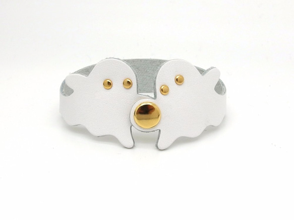 おばけちゃんずブレスレット／牛革製 1枚目の画像