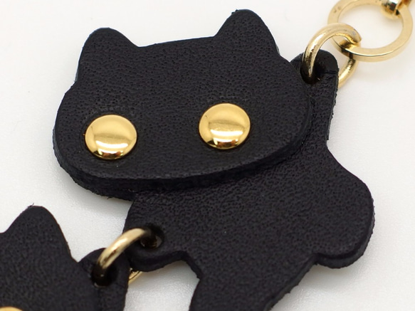 千鈞一發！貓聯盟救援（袋魅力）/黑貓，牛皮製成 第3張的照片