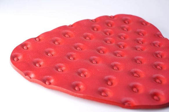 いちごなコースター2枚セット（牛革製） 2枚目の画像