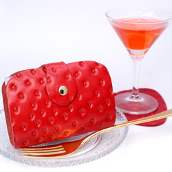 いちごなカードホルダー（牛革製） 1枚目の画像