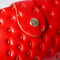 いちごなカードホルダー（牛革製） 5枚目の画像