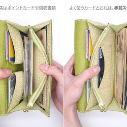 新発想！カードが整理しやすい長財布（牛革製）／静岡クラウンメロンコラボ 3枚目の画像