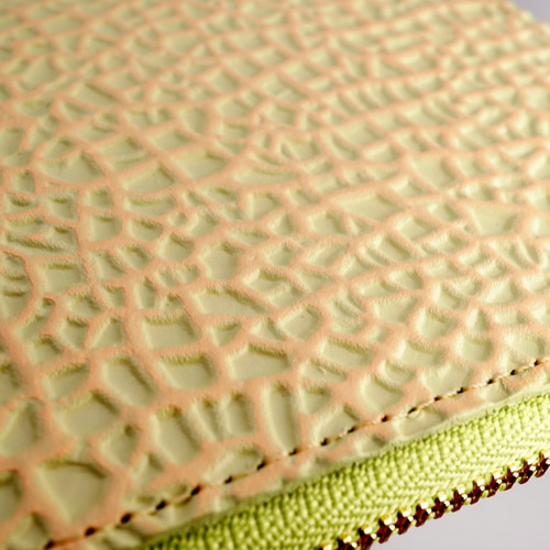 薄型軽量！クラウンメロンなL字ファスナー長財布（牛革製） 長財布