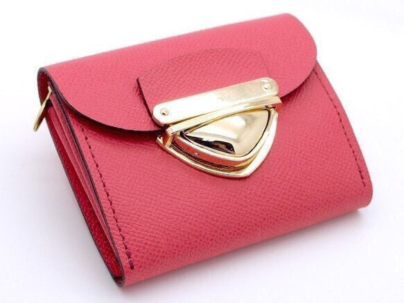 簡約設計皮夾｜P式・粉紅色 第2張的照片