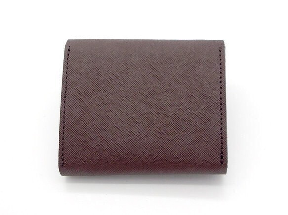 簡約設計皮夾｜梨型・巧克力色 第5張的照片