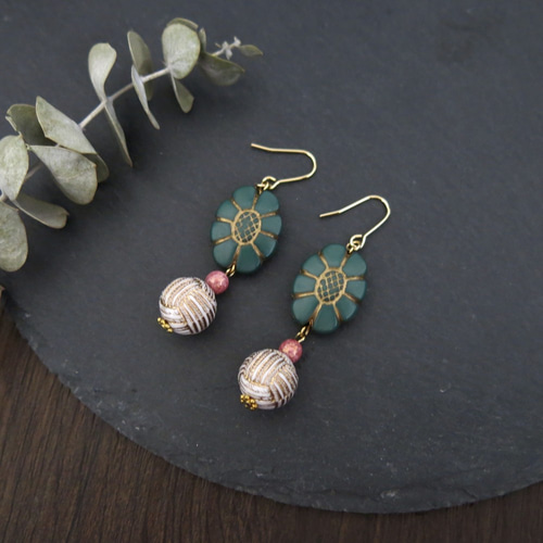 sale:: アンティークフラワー レトロイヤリング／ピアス