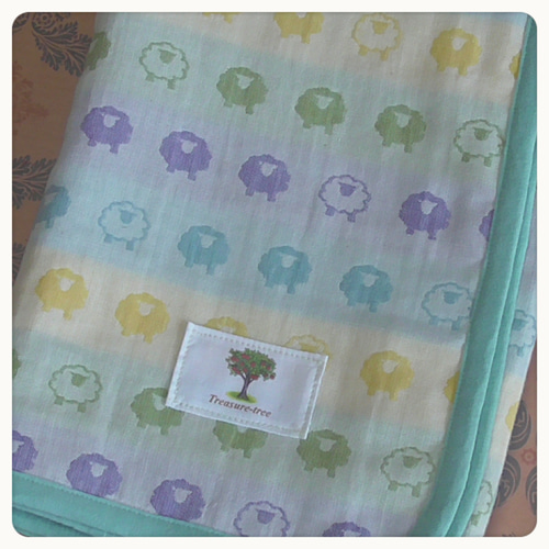 羊と雲のふわふわ8重ガーゼケット＊ブランケット 雑貨・その他