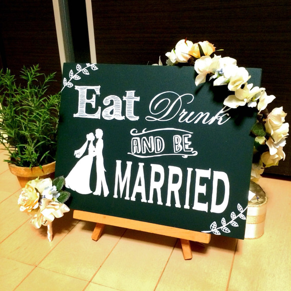 ウェルカムボード♡eat drink and be married＊プレ花嫁様 3枚目の画像