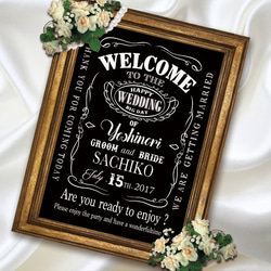 A3額付き⋆JACKDANIEL’S風⋆印刷ウェルカムボード⋆結婚式 4枚目の画像