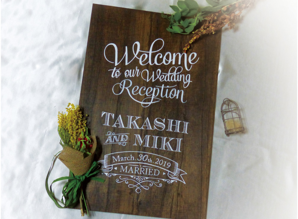 【受注製作】アメリカンヴィンテージ/手描きウェルカムボード⋆60×40cm⋆結婚式