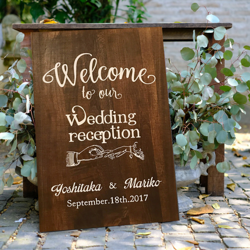 木製ウェルカムボード〜ナチュラルガーデン〜結婚式ウェディング