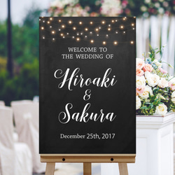 【最短3日以内に発送可】シンプル/海外風ウェルカムボード結婚式 5枚目の画像