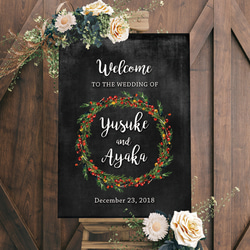 最短3日以内に発送可】Christmas☆ウェルカムボード結婚式/クリスマス