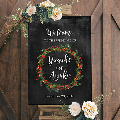 新発売 新商品 最短3日以内に発送可】Christmas☆ウェルカムボード結婚式 ウェルカムボード